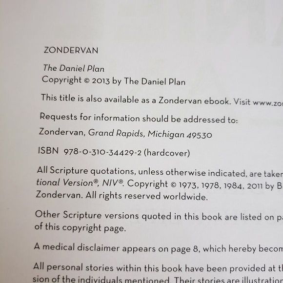 The Daniel Plan 40 Days to a Healthier Life HBDJ Book Rick Warren - Picture 5 of 9